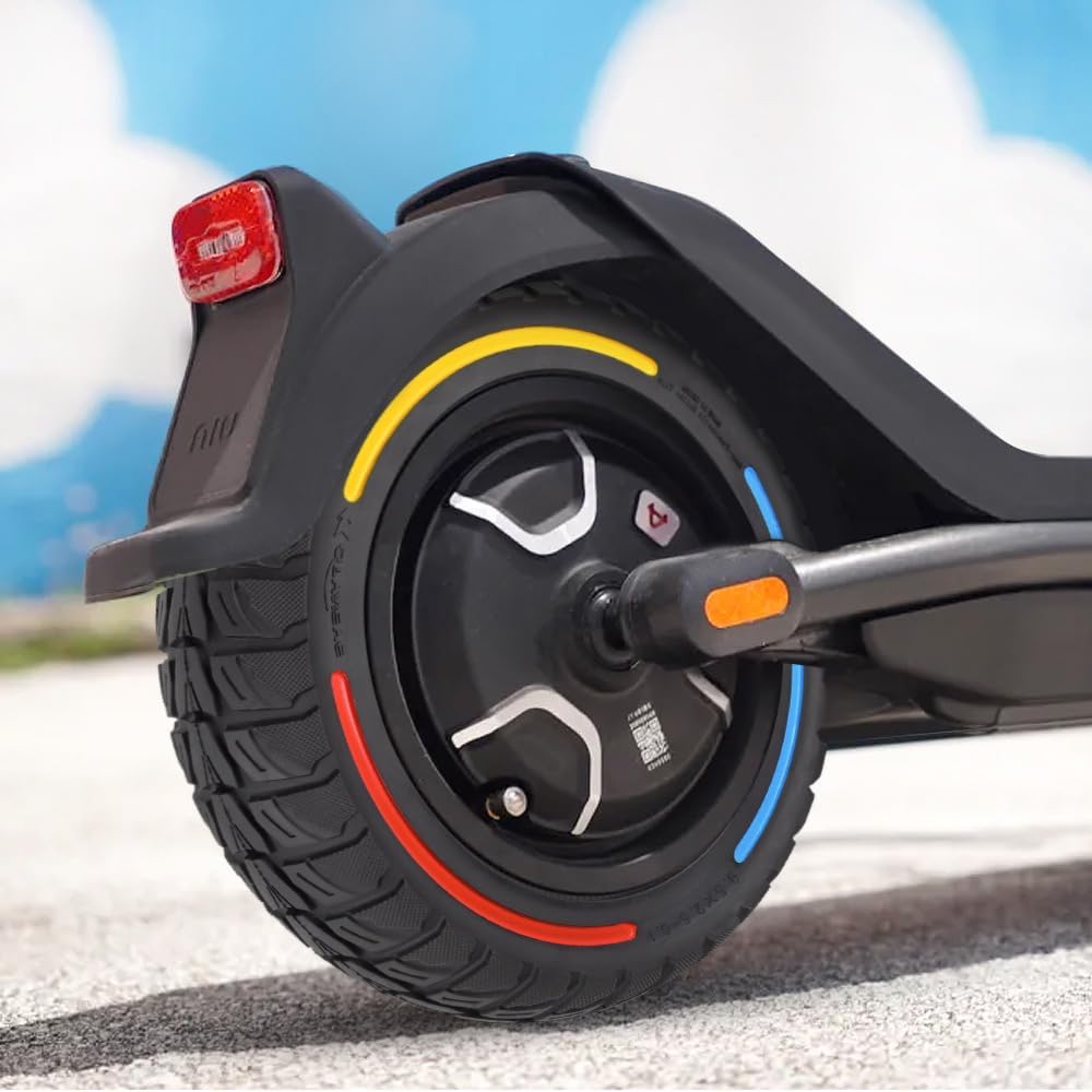 9.5x2.5-6.1 9.5" Off-Road Honeycomb Tire, Air Pocket Non-Pneumatic Solid Tyre w/Slot 45mm Replacement for NIU KQi3 Pro/Max/Sport Scooter Electric KickScooter Tyre Wheel Parts (A x2)