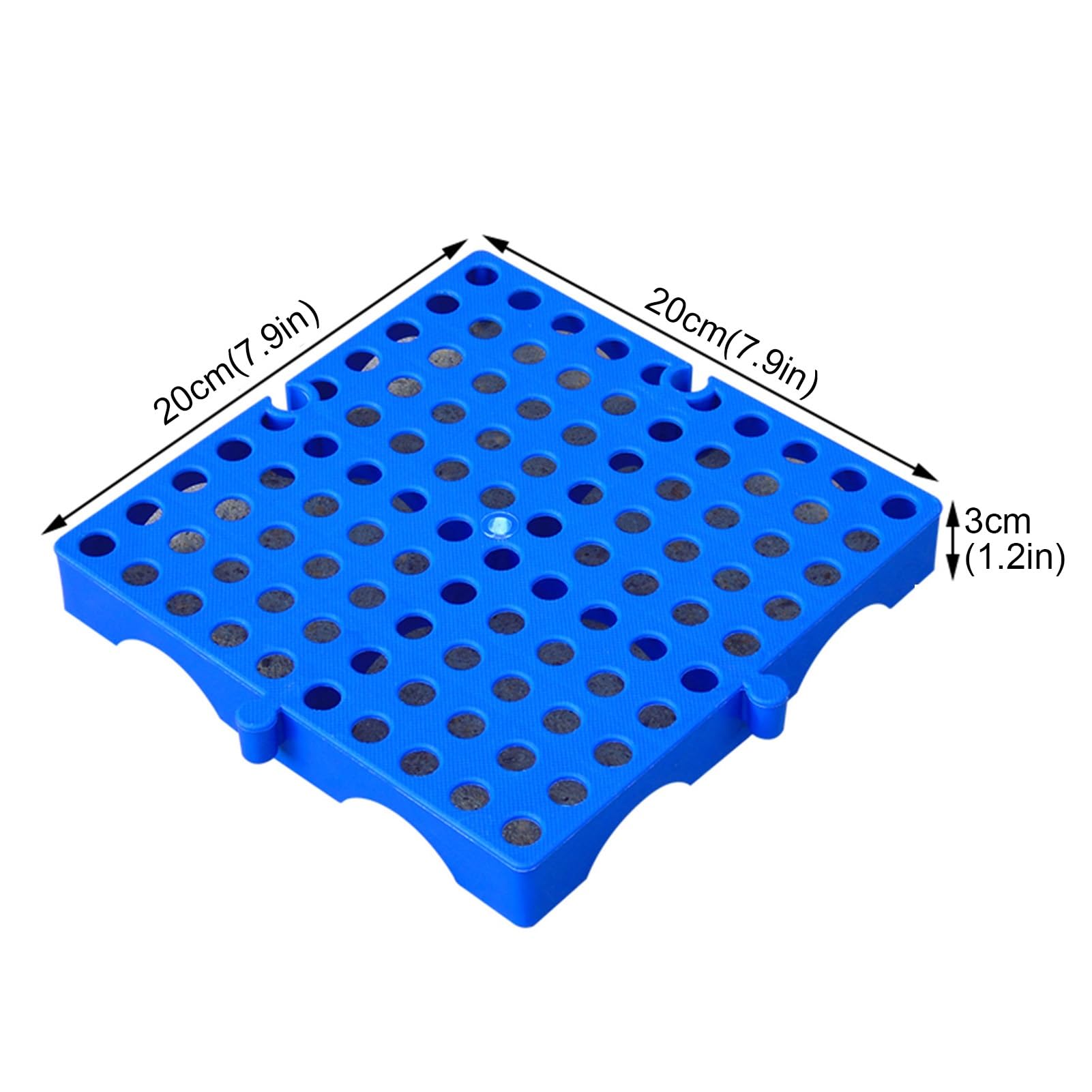 XPLKQXE Palettes Plastique Plancher Stockage D'entrepôt, Palette Légère Polyéthylène, Panneau Plastique Protection Palettes D'affichage Vente Stockage (Couleur : Blue-7.9x7.9x1.2in, Taille : 4pcs)