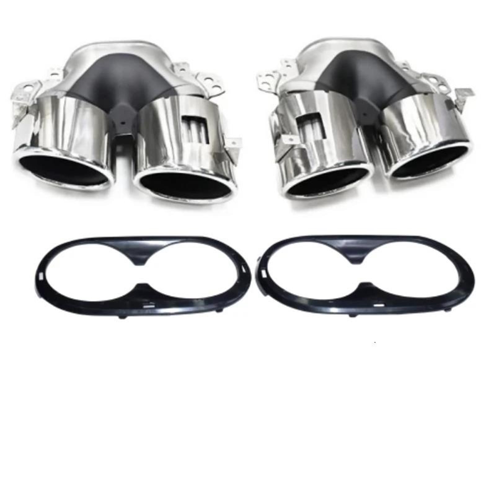 Rura Wydechowa Wydechowa Czterowylotowa Rura Wydechowa Ze Stali Nierdzewnej Dla Mercedesa Dla Benz A35 CLA34 GLA35 GLB35 aktualizacja A45 CLA45 GLA45 GLB35 AMG(Ivory)