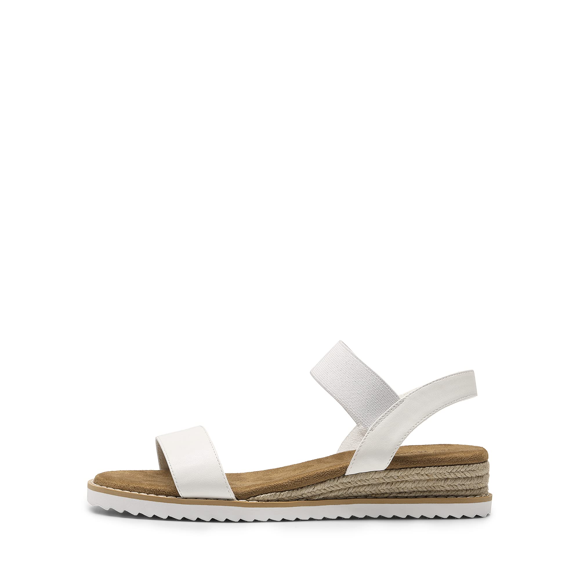 DREAM PAIRS Sandalias Mujer Cuña Tacón Bajo Alpargatas Punta Redonda Hebillas Tiras SDPW2310W-E