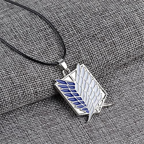 Funboat Aot Wings Of Freedom Anime Necklace - Shingeki No Kyojin Legion Badge Chain - Christmas Gifts For Kids Girls Teens Women Men #TOP2