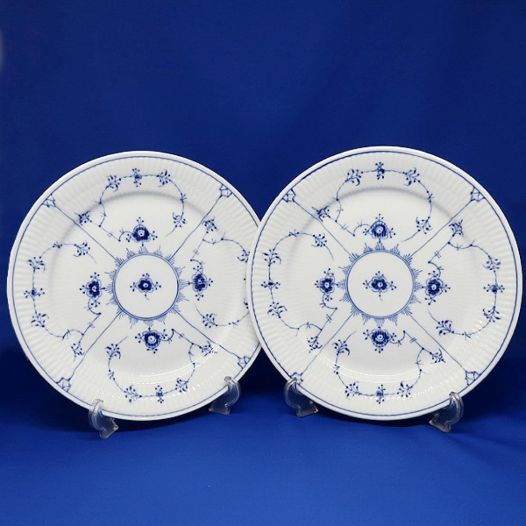 ロイヤルコペンハーゲン】ブルー 高品質 フルーテッド プレイン