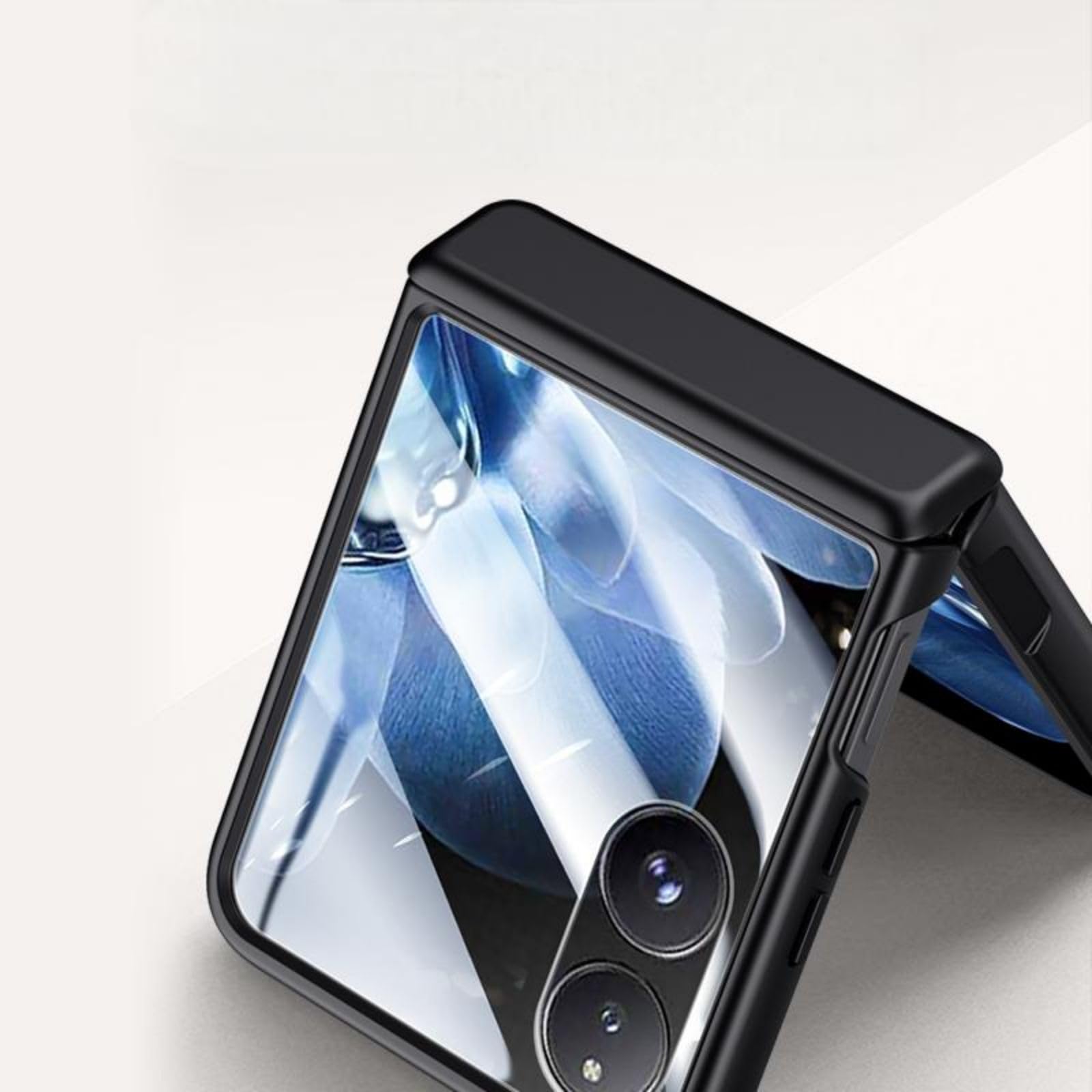 Coque pour Mix Flip Boîtier + Rear Screen Film + Hinge + Wireless Charge,Bumper Case Armor étui pour Xiaomi Mix Flip(4)