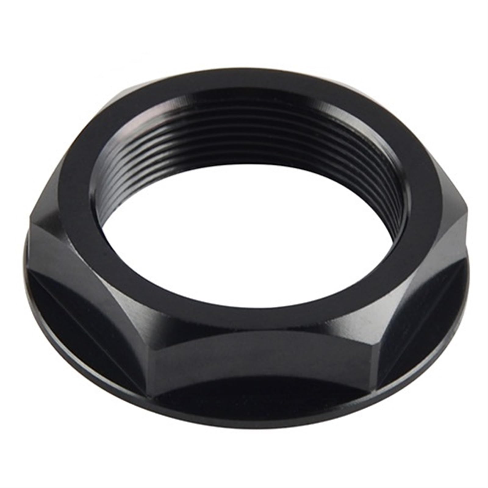 Obere Lenkkopfmutter kompatibel mit CR125R CR250R 2001–2007, CRF250R, CRF450R 2004–2018, CRF250X, CRF450X 2005–2017 (Color : Black)