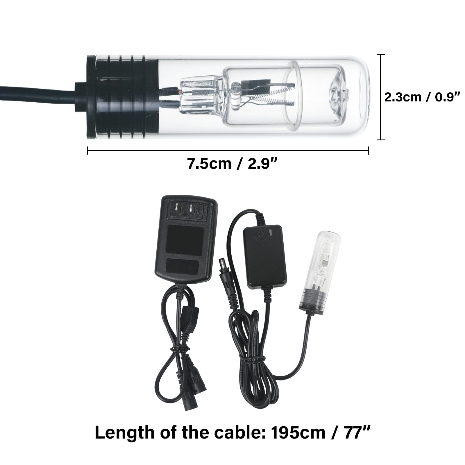 Lámpara de acuario 3W Mini pecera Luz verde limpia con temporizador de uso sumergible en área de filtro para estanque de peces de 5 a 55 galones agua nublada limpia y transparente (3W)