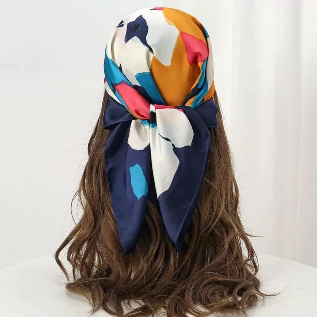 Silk Feeling Bandana Scarf for Women Head Hair Neck Satin Scarves Wraps 27.5" Handbag Accessories Western Scarves - Image 6