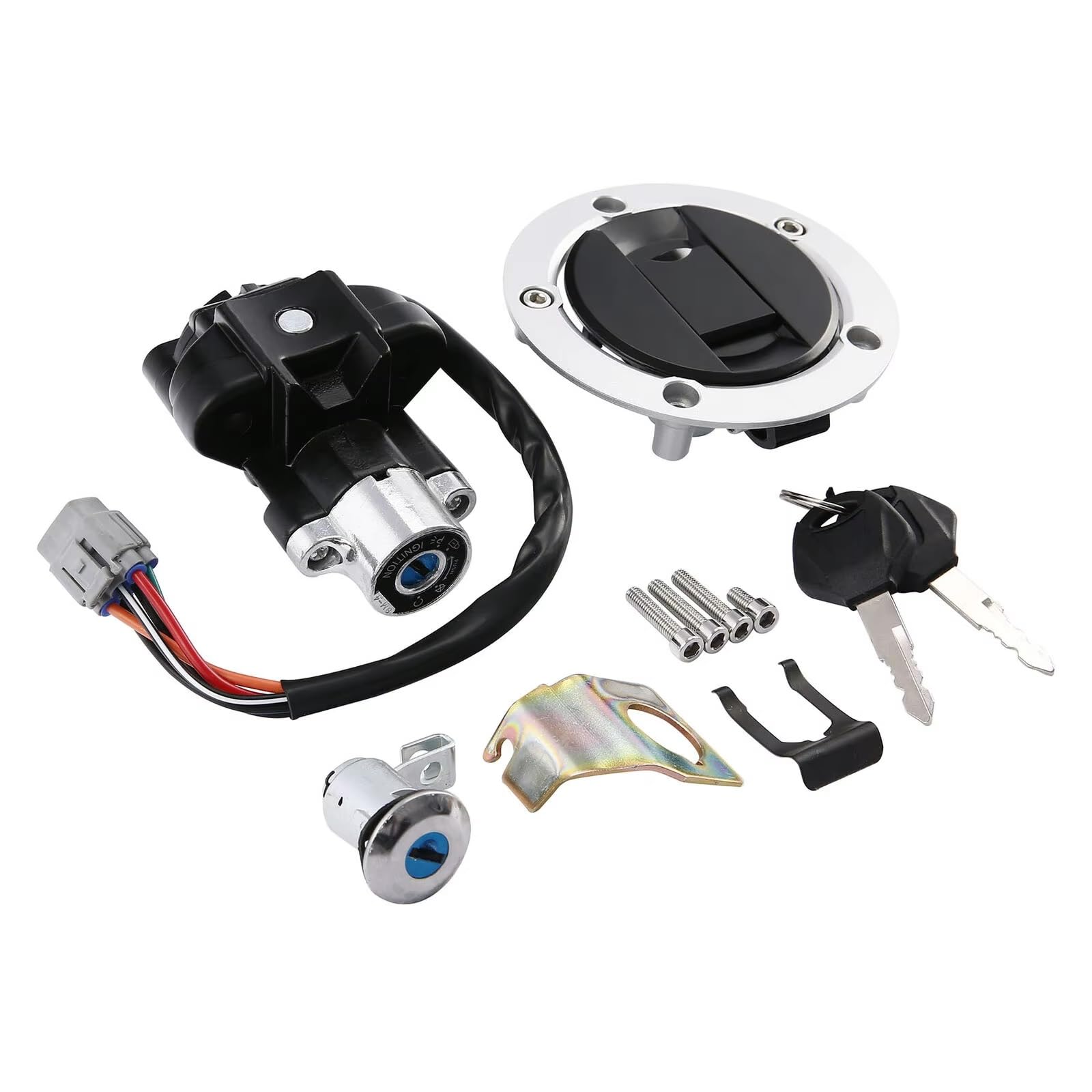 Blocchetto Chiavi Moto Compatibile Con Suzuki Per GSF650 Per Bandit 650 2005-2012 Interruttore Blocco Accensione Interruttore Avviamento A Barilotto Blocco Accensione Interruttore Avviamento