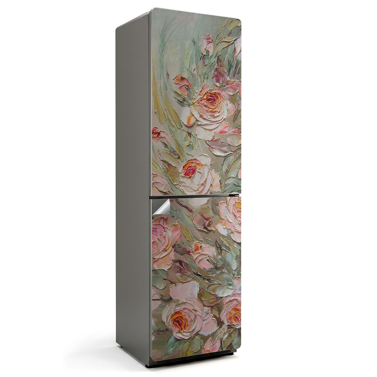 Autocollant pour réfrigérateur 60x205 cm déco cuisine sticker protection floral