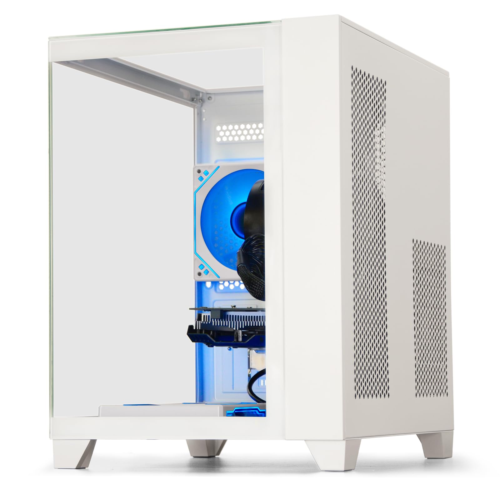 Prebuilt Gaming PC Desktop | 16G DDR4 RAM | 512G SSD | Ryzen 5 6Cores 3.6G Up to 4.1G | RX 560 4G Graphics Card | Wi-Fi 6 |Tower Computer White