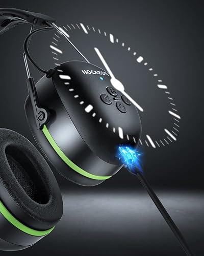 Miniatura 8 de HZ07 Actualización Bluetooth 5.3 Protección Auditiva con Batería Recargable Incorporada de 1500 mAh 40+ Horas de Tiempo de Reproducción Cancelación