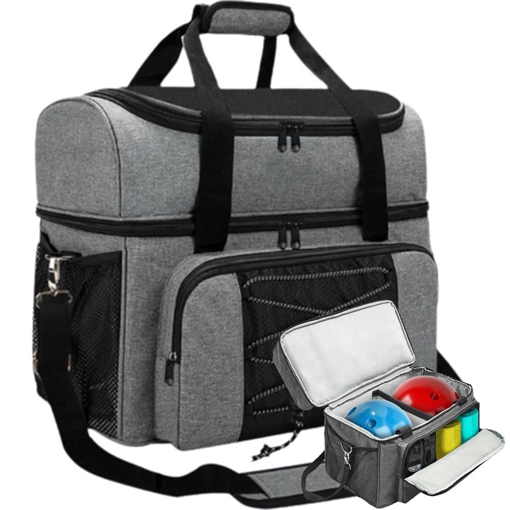Sac de bowling portable Hrippy pour protéger deux balles sans effort