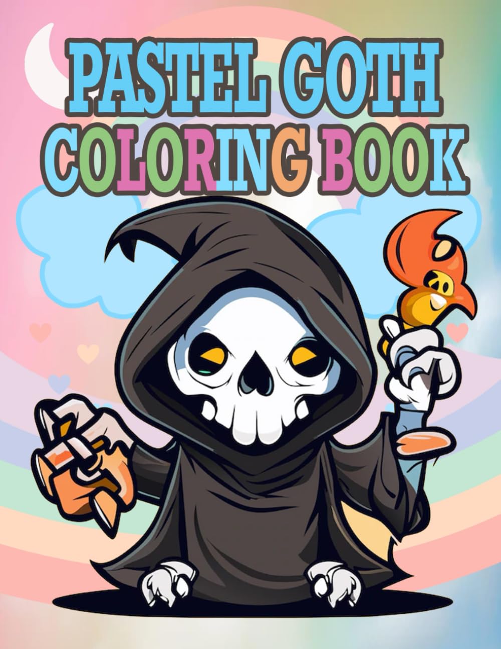 Pastel Goth Coloring Book: Dark Aesthetic Designs with Skulls, Bats, and Spooky Patterns for Adults and Teens: A Gothic Relaxation Coloring Book for Alternative Art Lovers