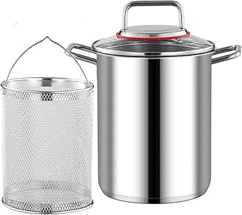 Amazon | lzysmxw パスタ鍋 揚げ鍋 パスタポットステンレス構造 深型