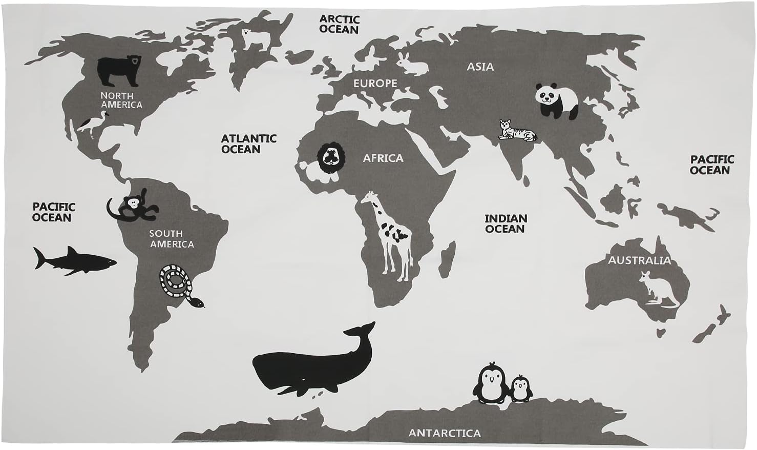 World Map Pat Play Mat, Soft Mat, L Foldable Play with Non Slip Bottom, Eonal Floor for Inf Toddlers, Home Nursery r