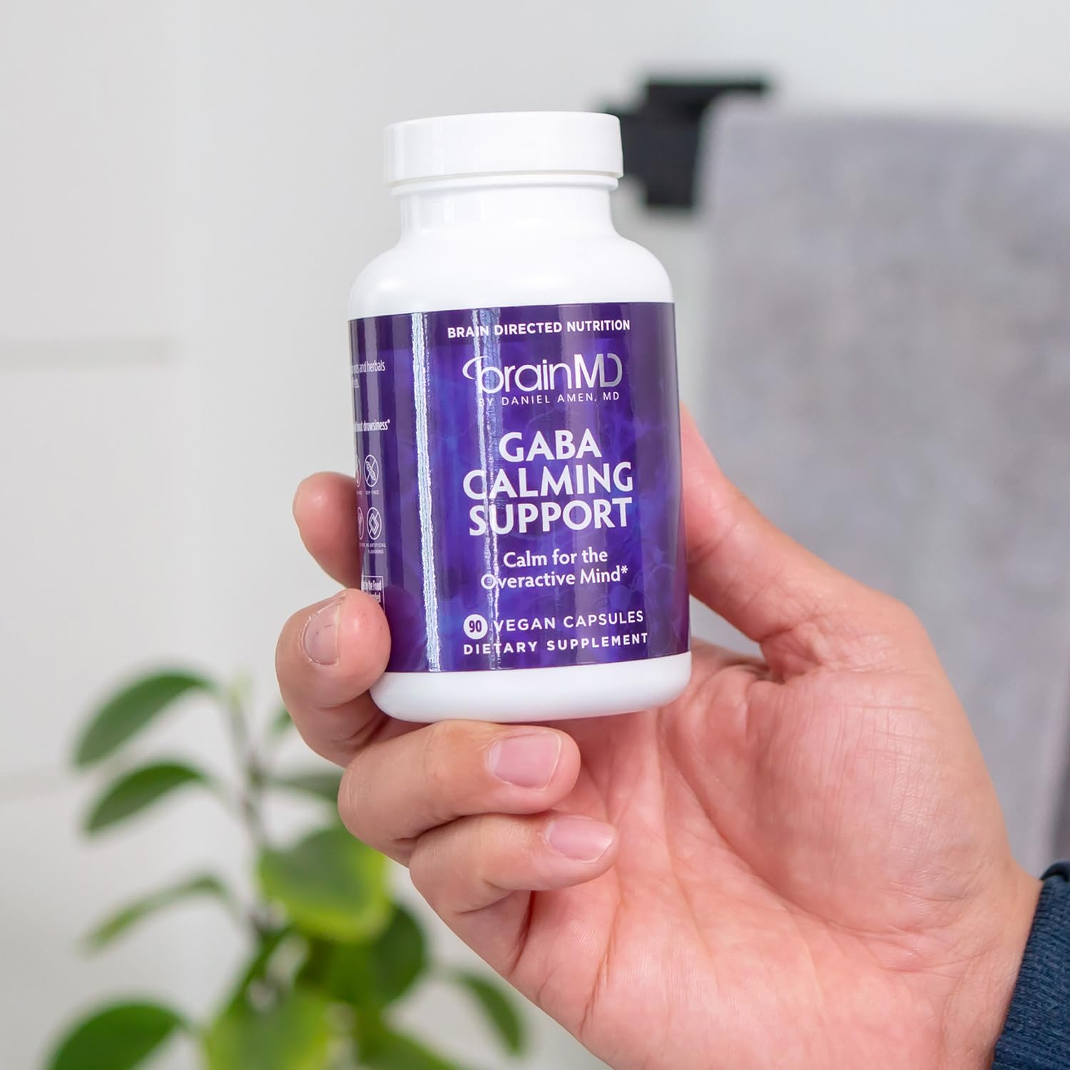 BrainMD Dr Amen GABA Calming Support - 90 Capsules - Promotes Relaxation - Contains Magnesium, Vitamin B6 & Lemon Balm - 90 Servings — Amazon image 8