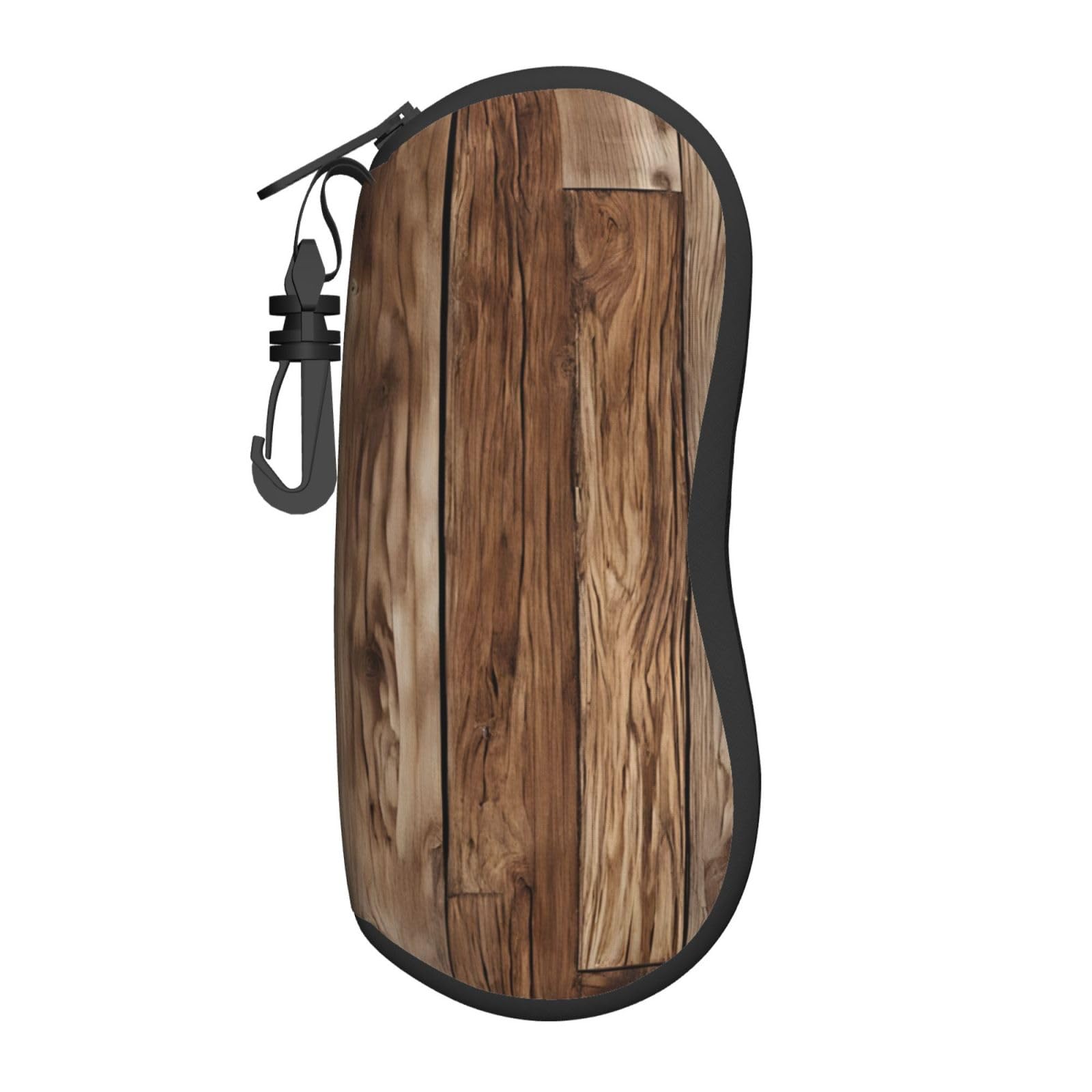 ASPOIJHN (Brown Wood) Eyeglasses Case For Travel Or Carry-On Stylish Design Sunglasses Pouch For Men And Women