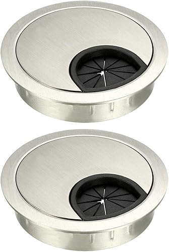 Miniatura 18 de uxcell Cubierta de agujero para cable, aleación de zinc de 3.1 pulgadas/3.150 in, ojales, cubierta de agujero para oficina, PC, organizador de Tono