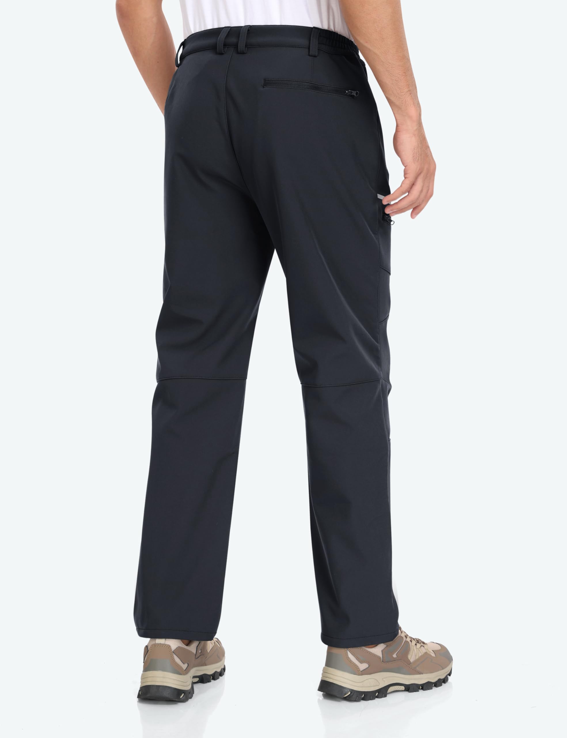 MoFiz Herren Wanderhose Warm Gefüttert Outdoorhose Wasserdicht Skihose Softshellhose Winddicht Arbeitshose für Winter
