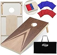 TIXWOOK Regulation Solid Wood Cornhole Board Set - 4x2 ft Portable Game with Storage, 8 Bean Bags for Adults & Family Fun