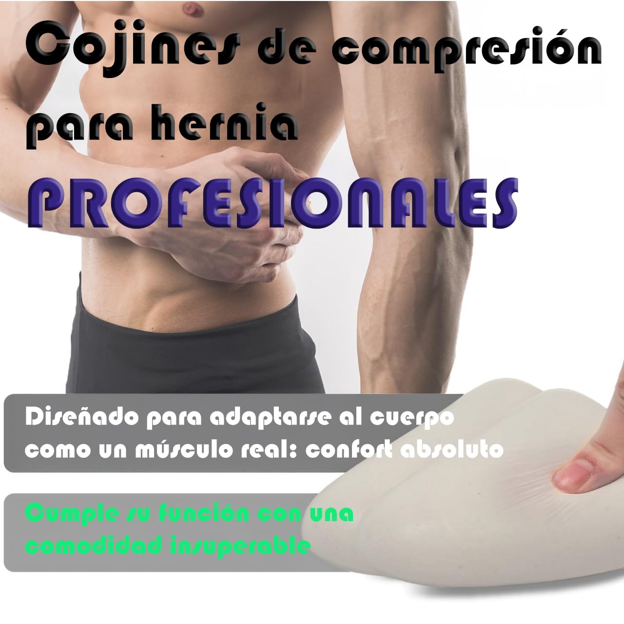 BODYPERFECT Braguitas hernia inguinal hombre Slip Cinturón para soporte Made in Italy (X-Large, Negro)