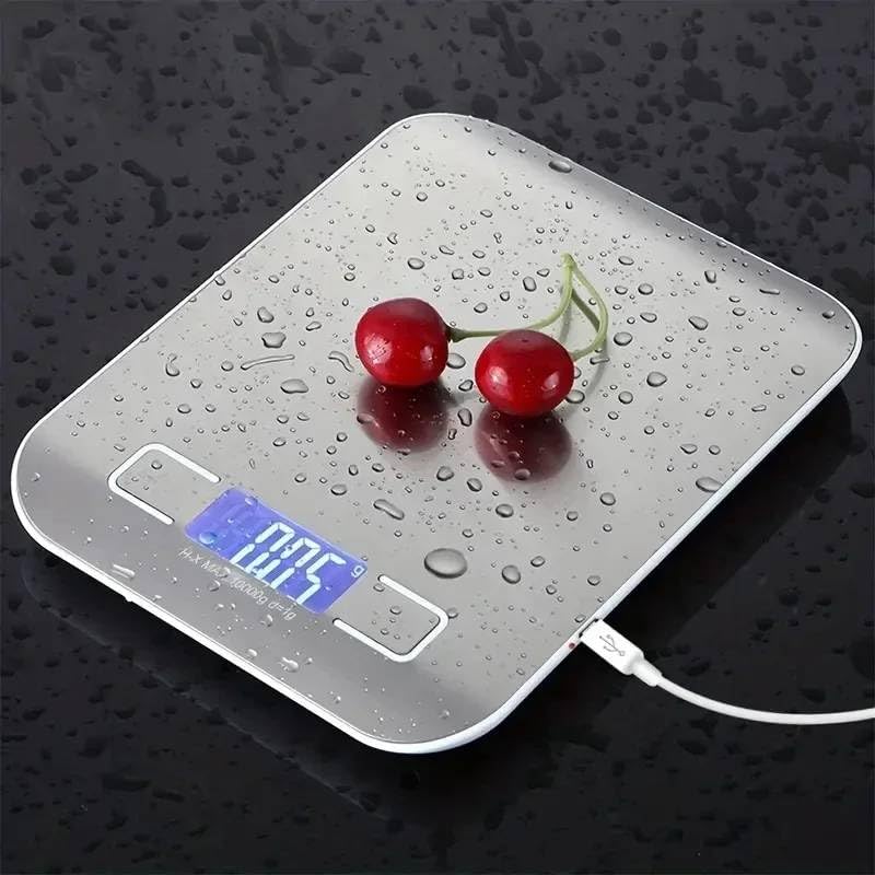 Mann Mart‚Precise Digital Kitchen Scale for Baking & Cooking ‚¨ Portable LCD Display, USB Rechargeable, Accurate Food Weighing-image-10