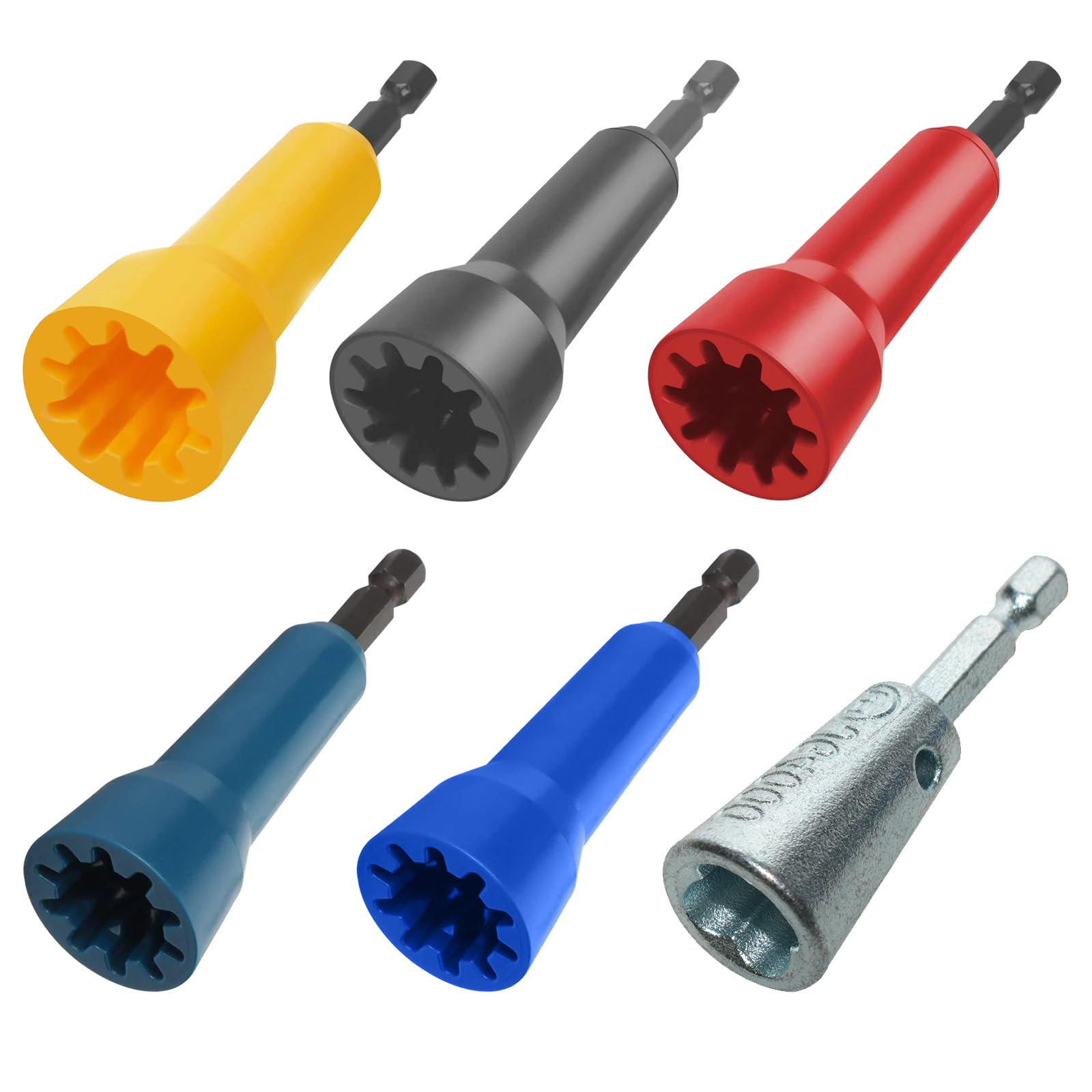 Wire Nut Twister Tool 6Pcs, 1/4" Hex Stripping & Twisting Driver for Drill