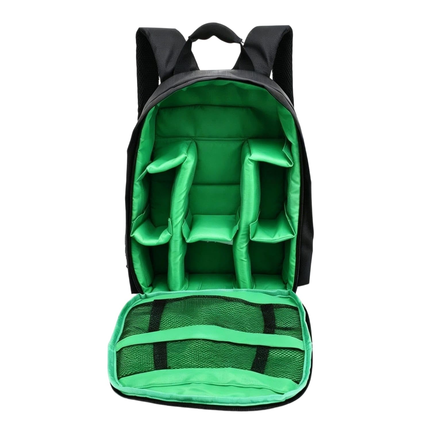 UJEAVETTE Waterproof Photography Gear Backpack Adjustable Dividers DSLR Camera Bag Shockproof Camera Backpack Wear-Resistant for Photographers, Beginners, Outdoor, Travel, Green, S-picture-13