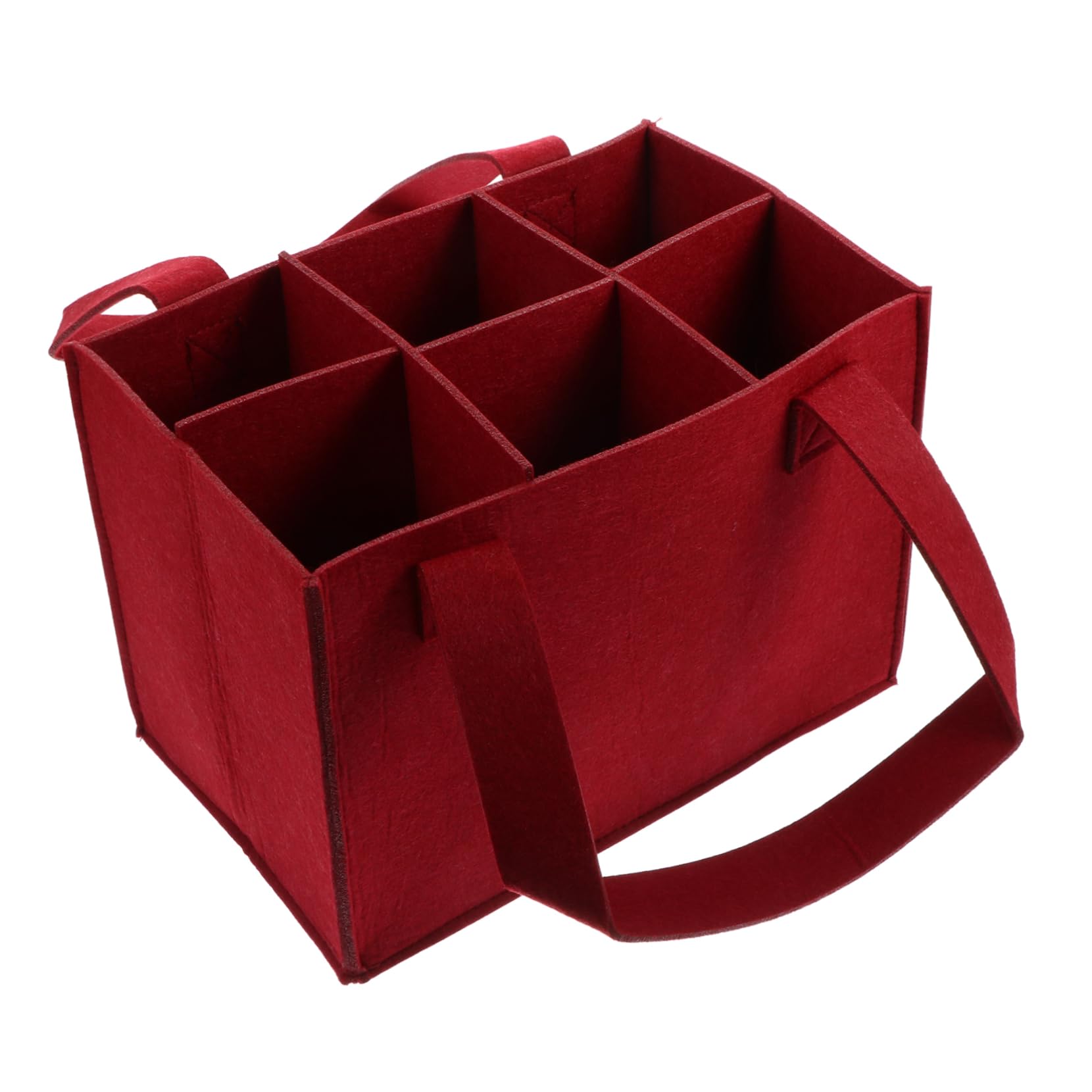 Alipis 6 Bottle Wine Carrier Tote Bag Felt Wine Tote Pouch Liquor Storage Bag