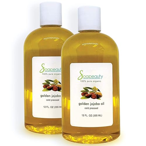 Aceite de jojoba 100% puro crudo sin refinar, dorado prensado en frío, 4 onzas a 7 libras (24 onzas (2 x 12 onzas)
