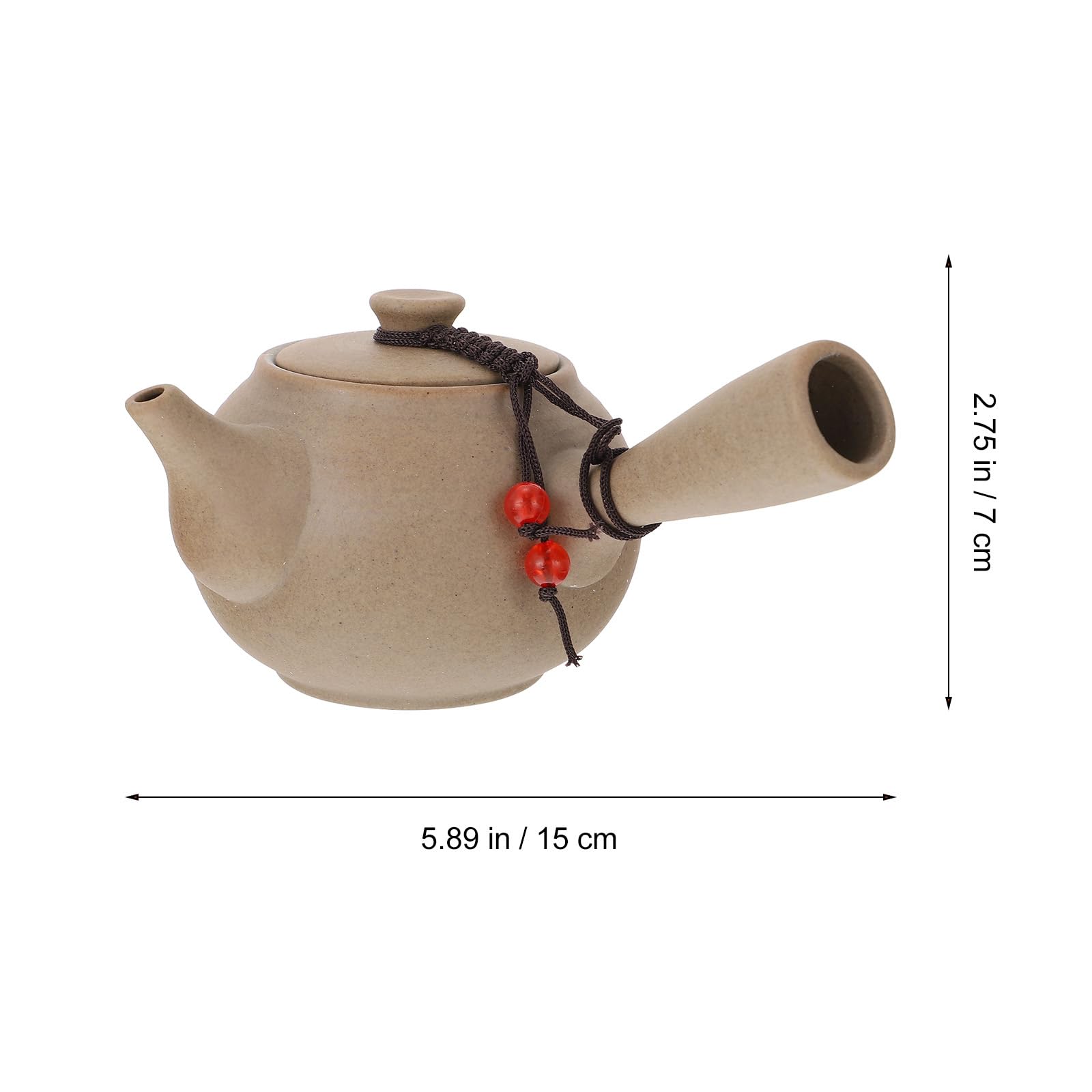 YARNOW Kyusu Teebereiter Chinesische japanische Teekanne mit Seitengriff Keramik Teekanne Porzellan Wasserkocher für losen Tee Büro Zuhause Restaurant Teetrinker