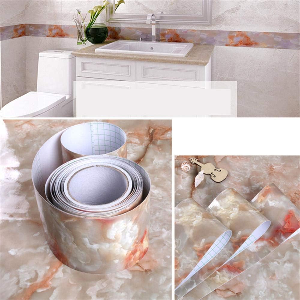 Peel and Stick Wallpaper Border Self-Adhesive Wall Border Sticker Home Ceiling Decorative Border for Bathroom Living Room Kitchen Athens Red 10×1000CM
