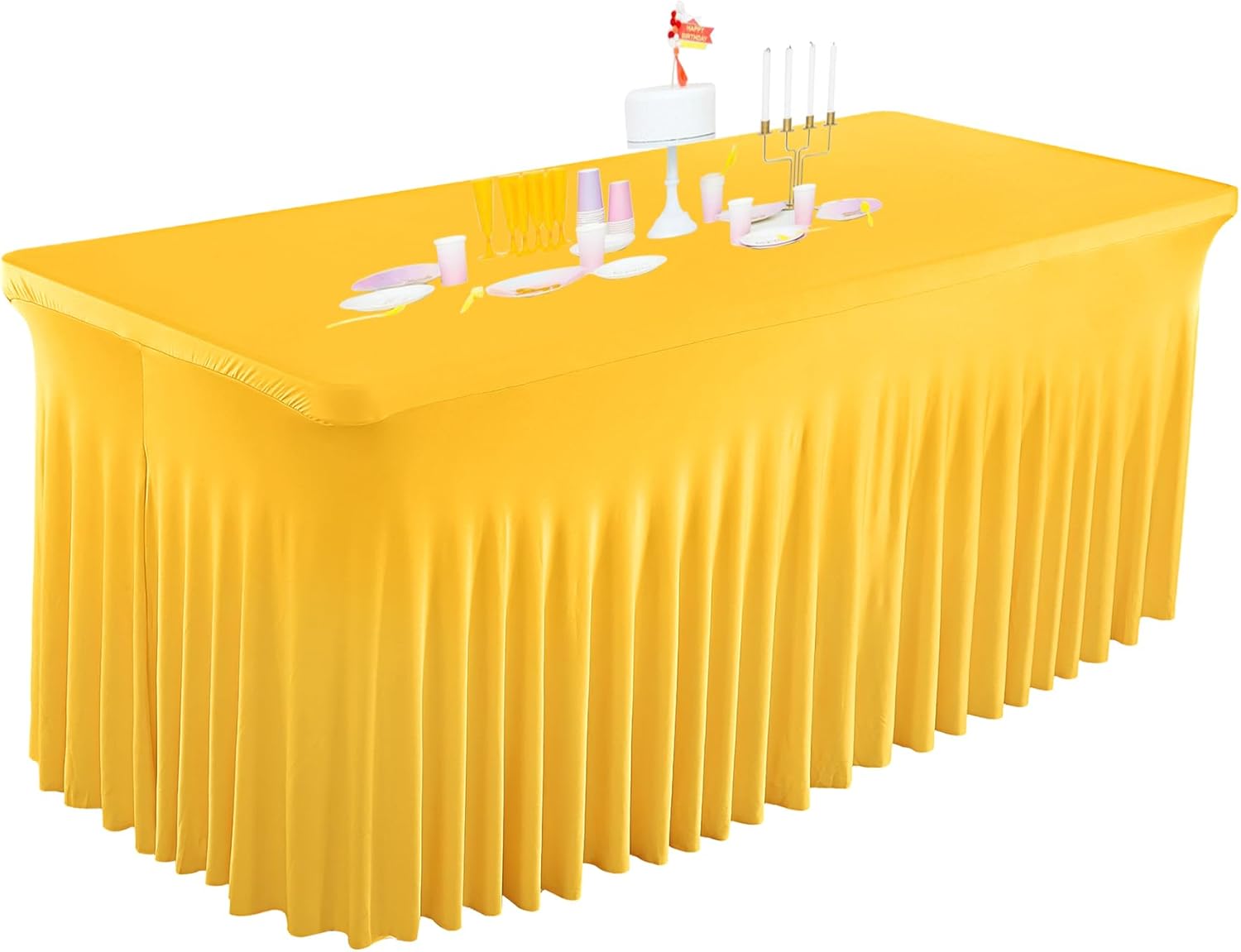 AlGaiety Fundas De Elastano Para Silla, 25 Unidades, Protector Lavable Para Sala De Estar, Fiesta, Banquete, Boda, Hotel (dorado