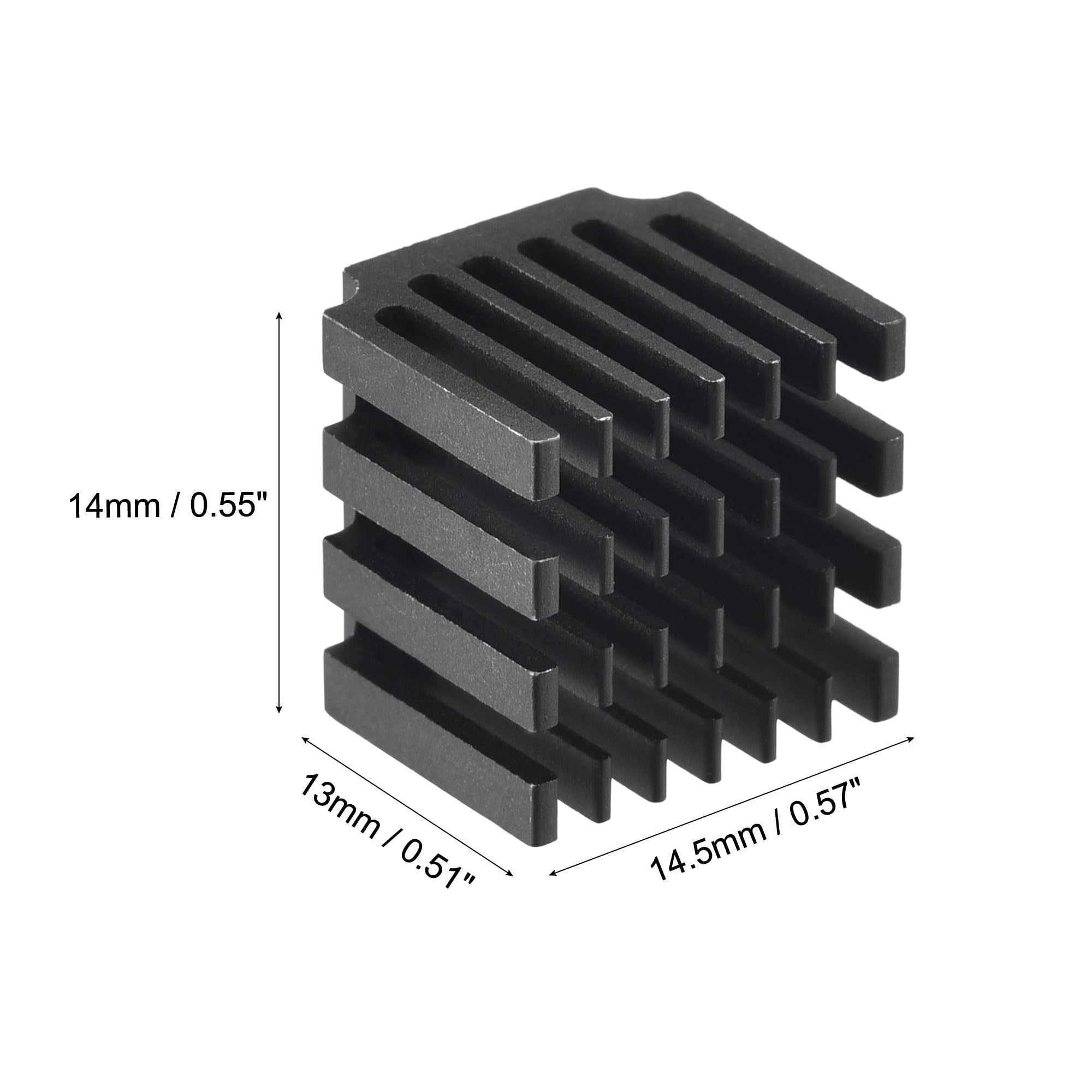 map sourcing 14,5x14x13mm Czarny Termiczny samoprzylepny radiator Alluminum 10 szt