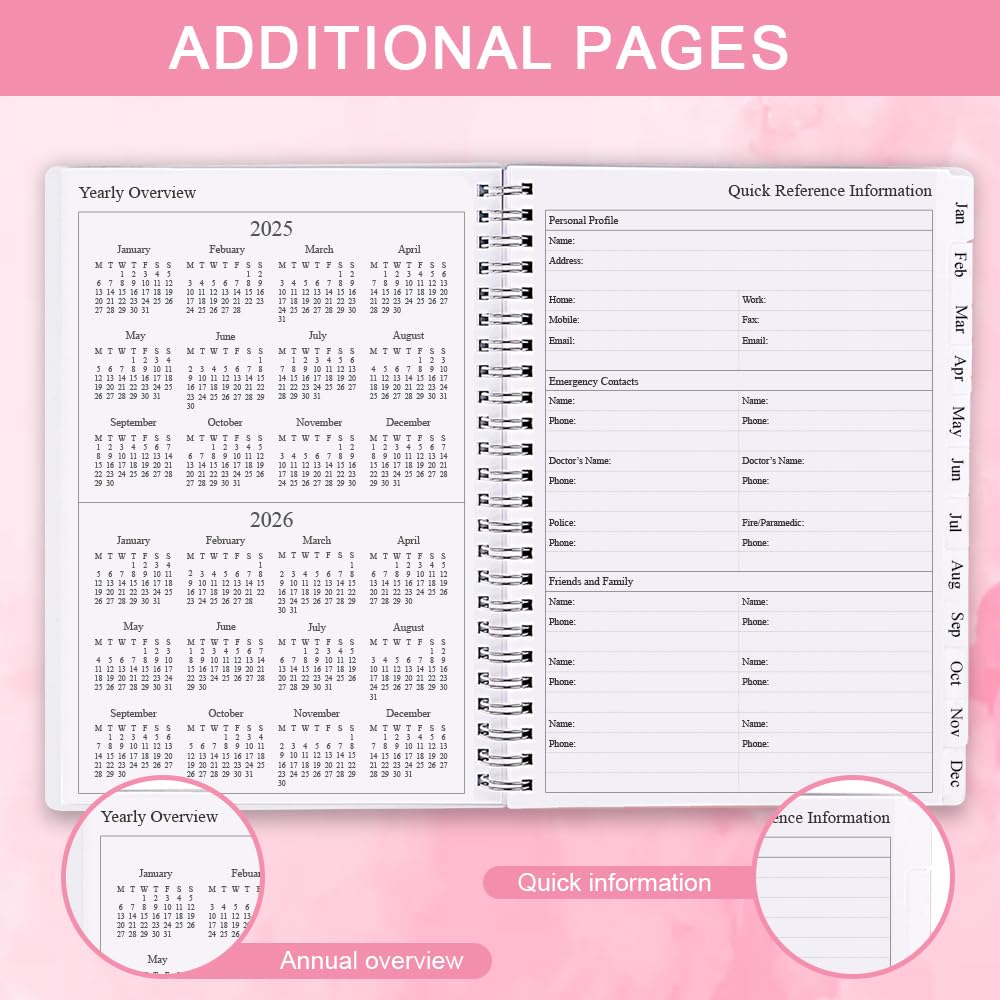 Diary 2026-27, A5 Weekly/Monthly Planner with Monthly Tabs, 26-27 Planner from Jul 2026 to Jun 2027 - Image 4