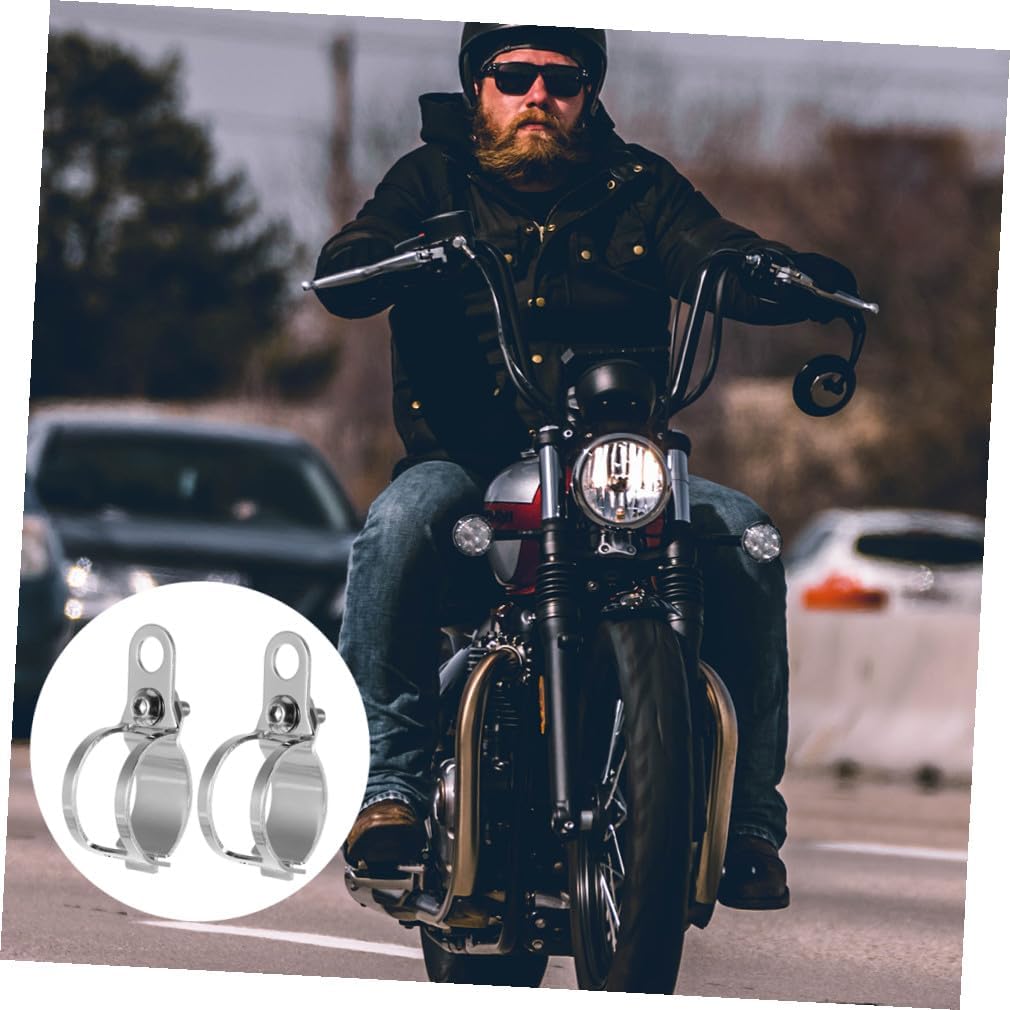 SOLUSTRE 2pcs Motorbike Fork Indicator Mount Motorbike Turn Signal Bracket Clamp Indicator Bracket for Custom Motorcycles