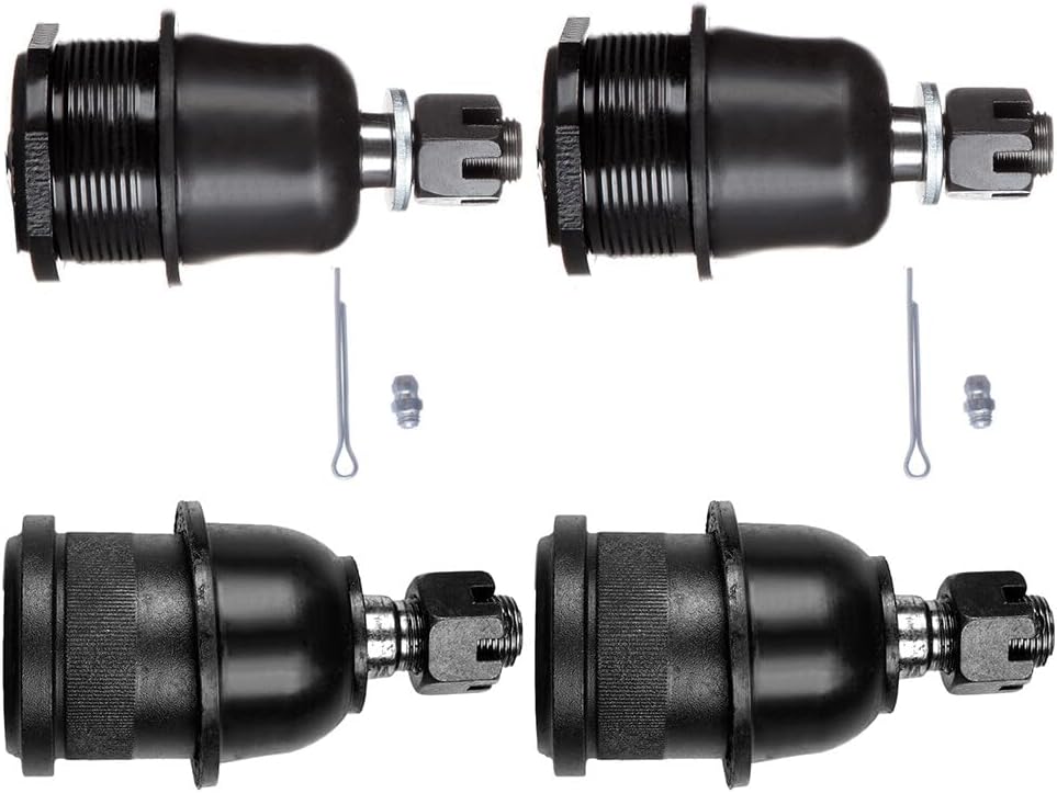 ECCPP 4pcs Front Lower Ball Joint Front Upper Ball Joint fit for 2001-2003 For Dodge Ram 1500 Van