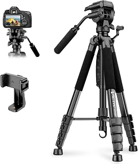 Victiv 75'' Tripod Mobile Holder, Mobile Stand Video Shoot with Phone Holder and Travel Bag, Compatible with Video Camera, Price In India