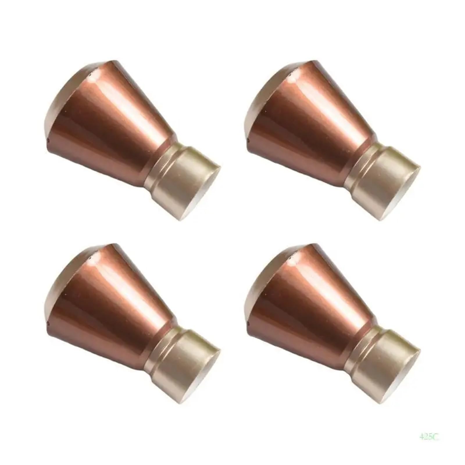 BDFJEDS Curtain Pole Finials 4pcs Unique Design Curtain Rod Tips Easy Installs Heads For House(Style 08)