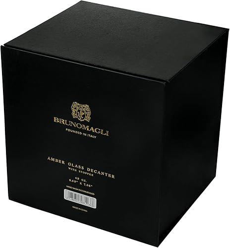 Miniatura 3 de Bruno Magli Decantador de whisky con tapón, capacidad de 49 onzas, decantador de vino, botella para bourbon, brandy, jugo y licor, hermético,
