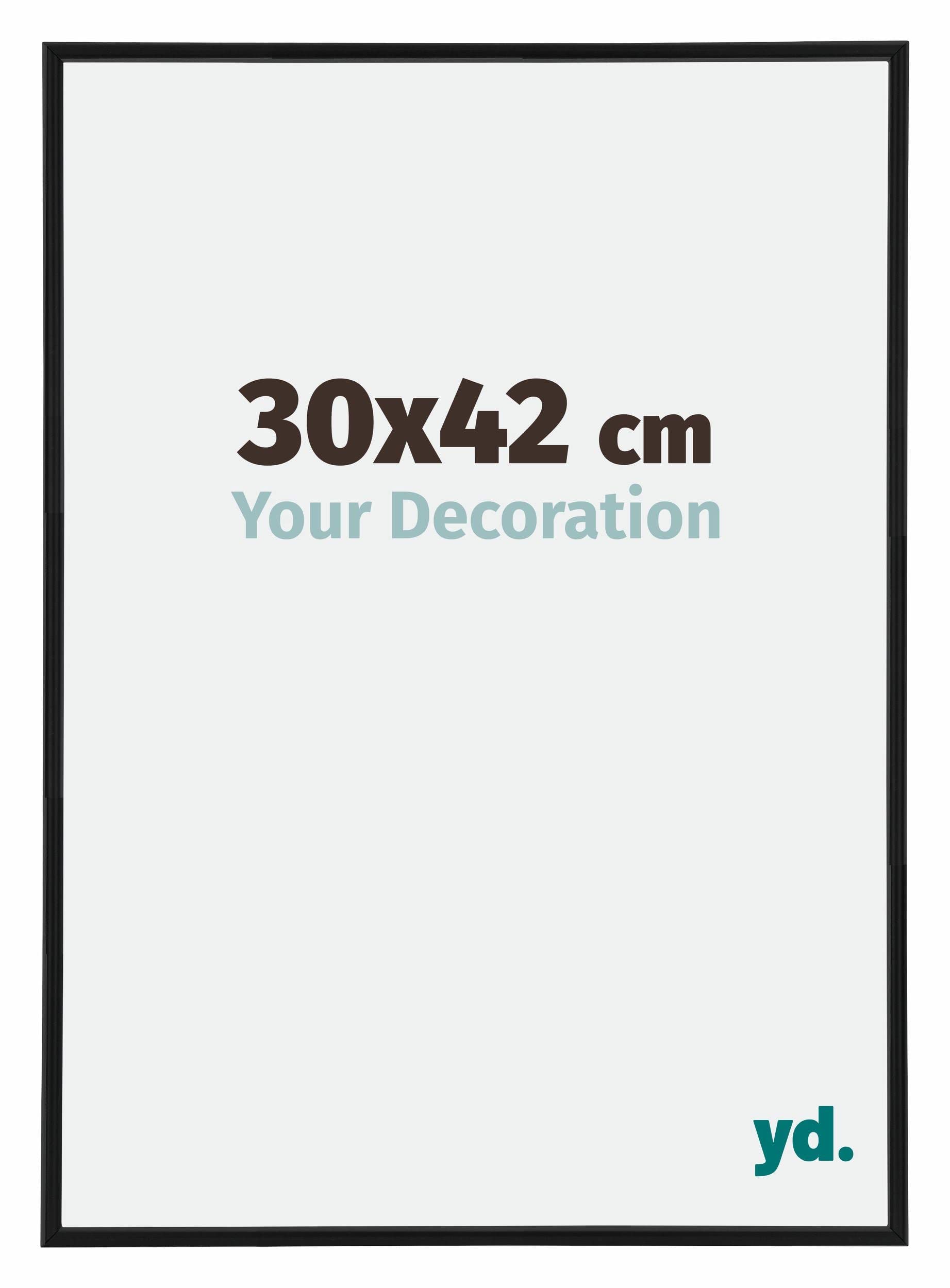Your Decoration - Picture Frame 30x42 cm - Black Matte - Decorative Wall Frame in Plastic with Antireflection - Frame 30x42 - Annecy
