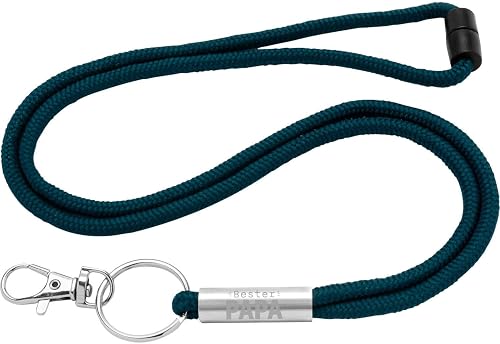 GRUSS & CO Lanyard with Bester Papa Ever Motif, multicoloured, Länge 52,5 cm, Mo
