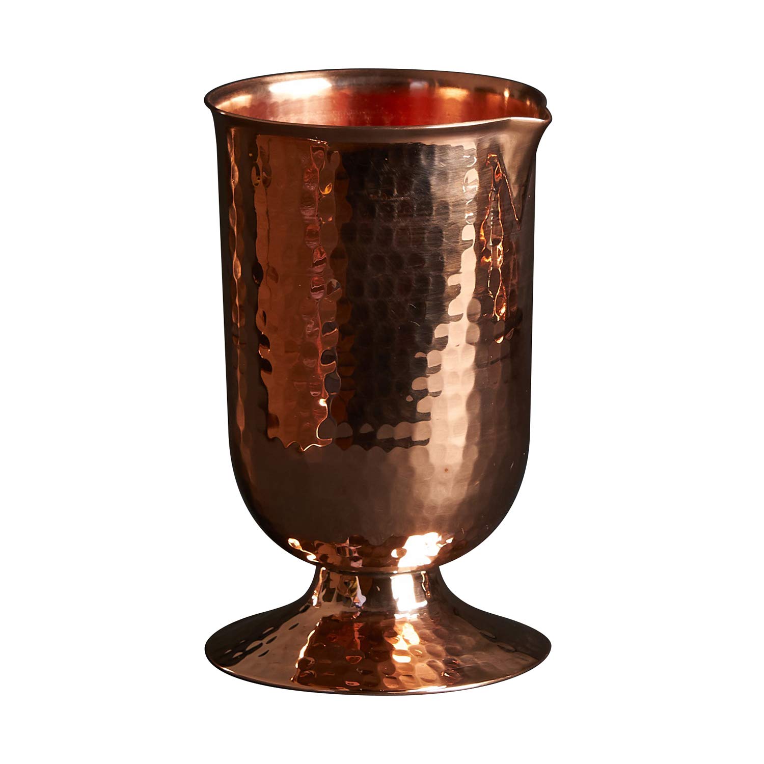 Sertodo - Mezclador de cóctel de cobre con base, martillado a mano 100% cobre puro, 16 oz