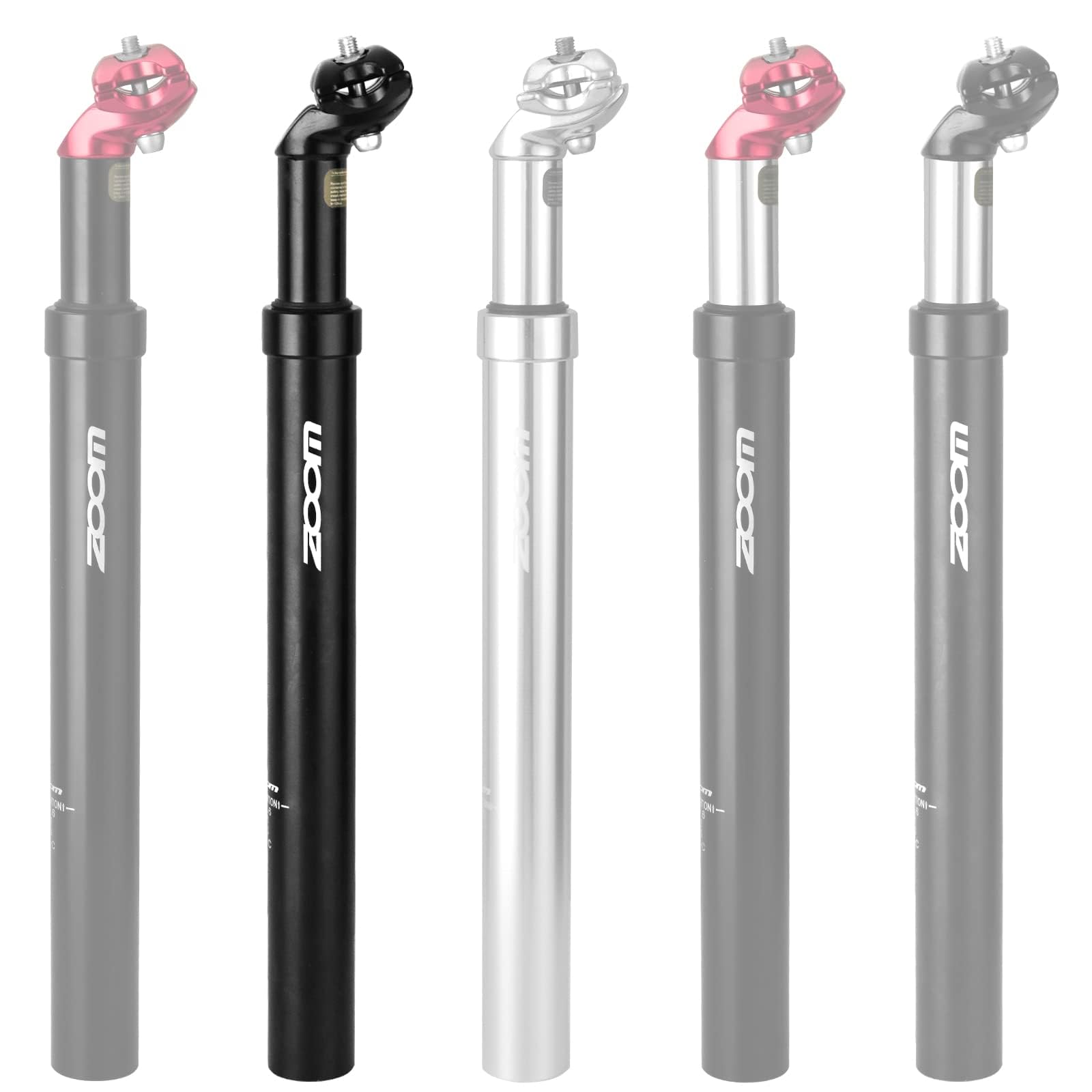 Bolany 27.2/30.9/31.6mm Bike Suspension Seatpost-50mm Travel, 350mm Length， Lightweight Aluminum Tube, Bike Seat Shock Absorber Post Compatible with E-Bike, MTB, BMX, Road, City Bikes