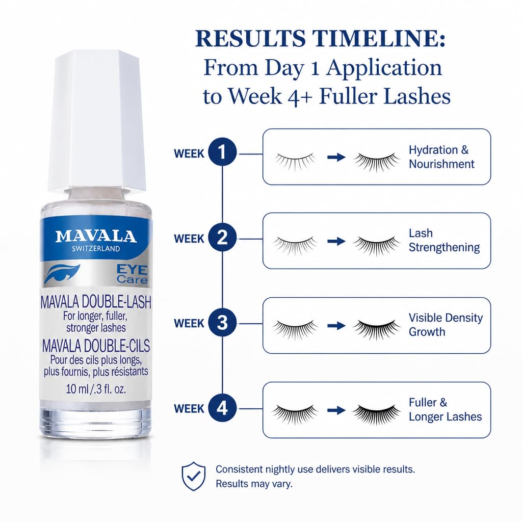 Mavala (MA6HL) Double-Lash Trattamento per ciglia più lunghe, dense e forti