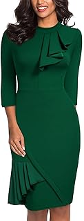 Miusol Women's Vintage Half Collar Slim Style Party Pencil Dress