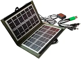 Painel Solar Portátil Dobrável, Carregador Solar para Viagens, Camping e Emergências, Dispositivo eletrônico