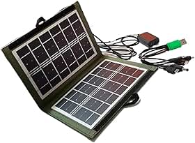 Painel Solar Portátil Dobrável, Carregador Solar para Viagens, Camping e Emergências, Dispositivo eletrônico