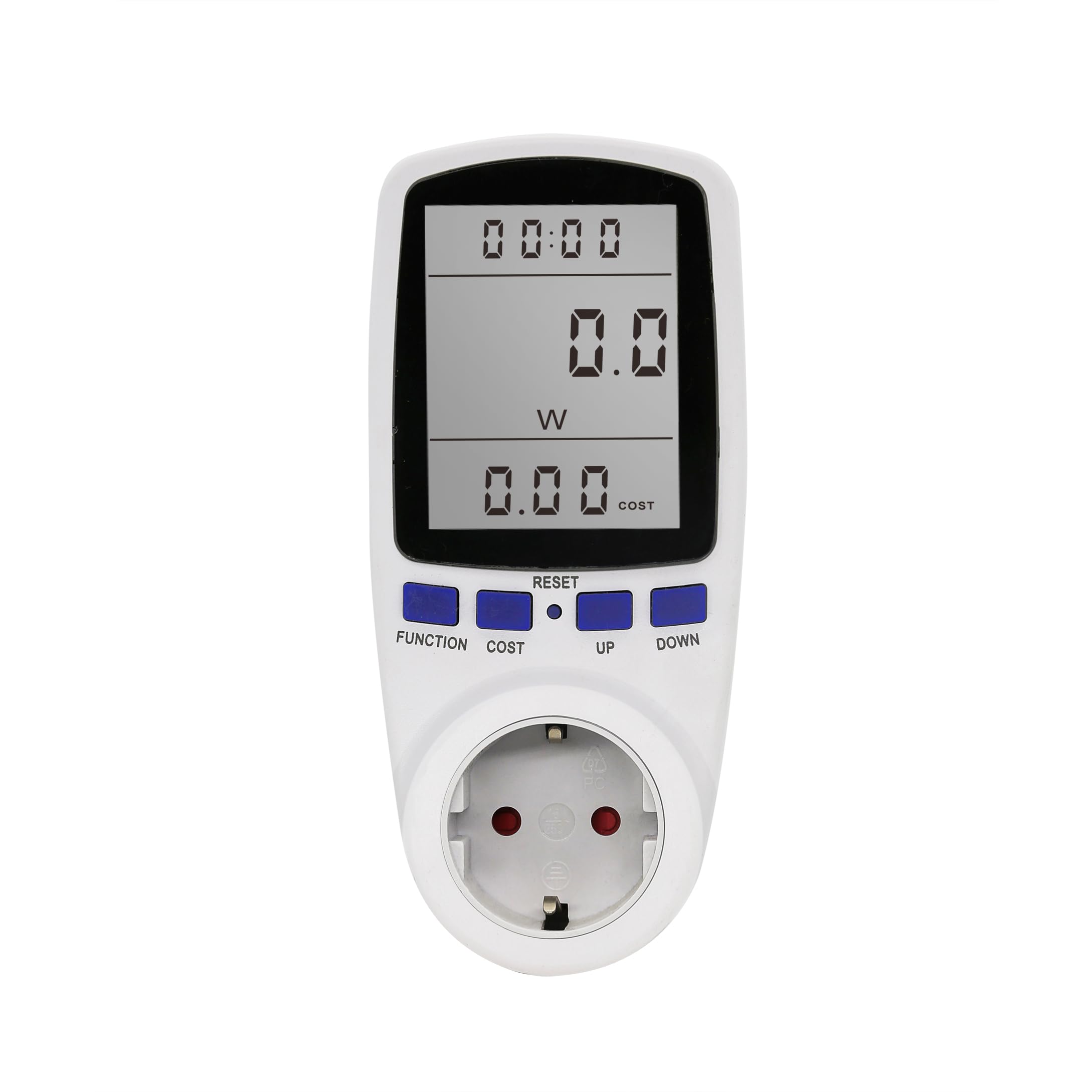 Medidor de Consumo de Energía, Monitor de Electricidad con Pantalla LCD, 7 Modos Medidor de Consumo Electrico con Protección contra Sobrecarga, Costo de Electricidad