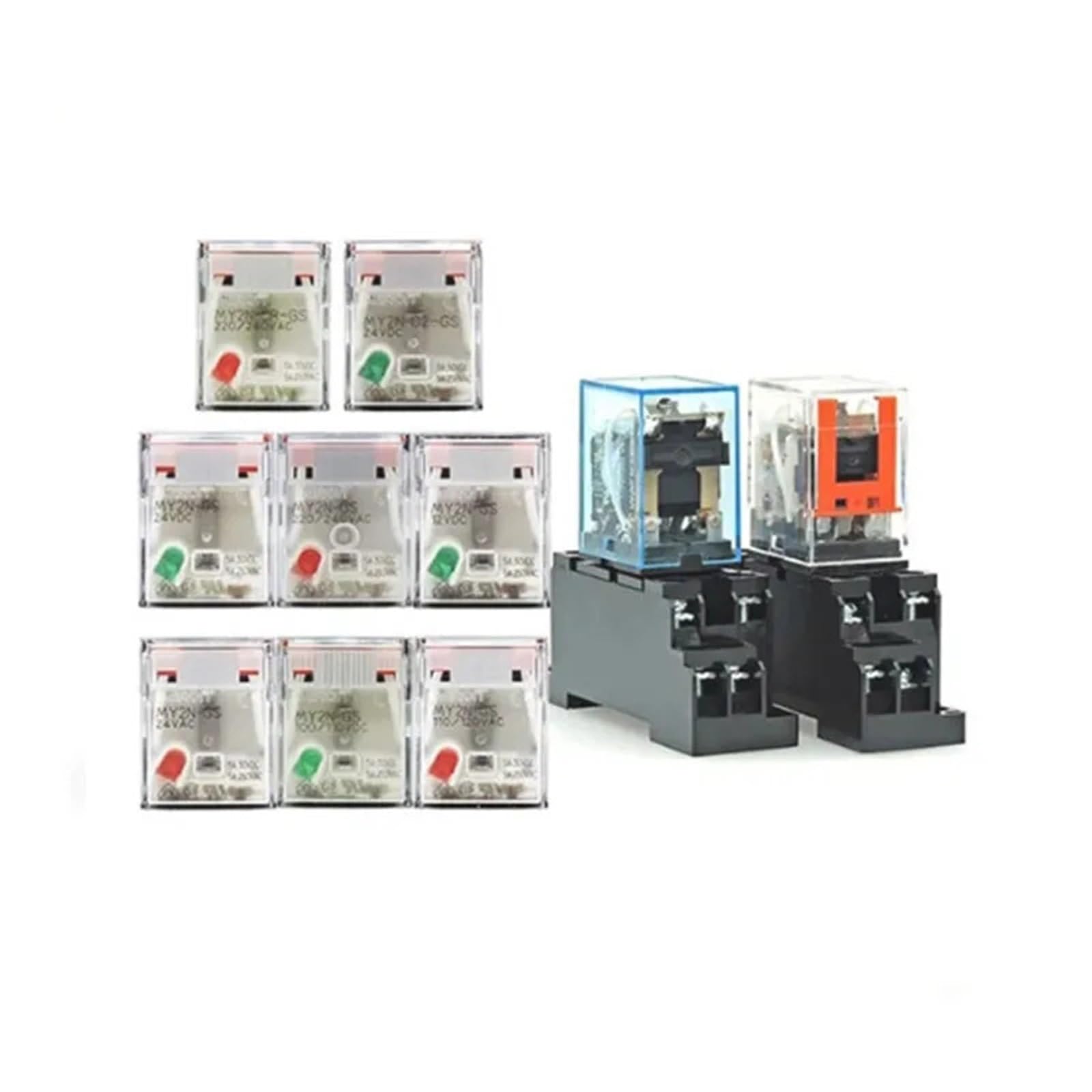Relais intermédiaire MY2N-GS 5A AC220V haute précision avec base robuste - 3