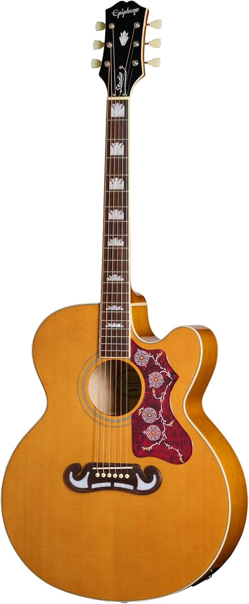 J-200 Studio EC Jumbo Acoustic Electric, Natural with Bag